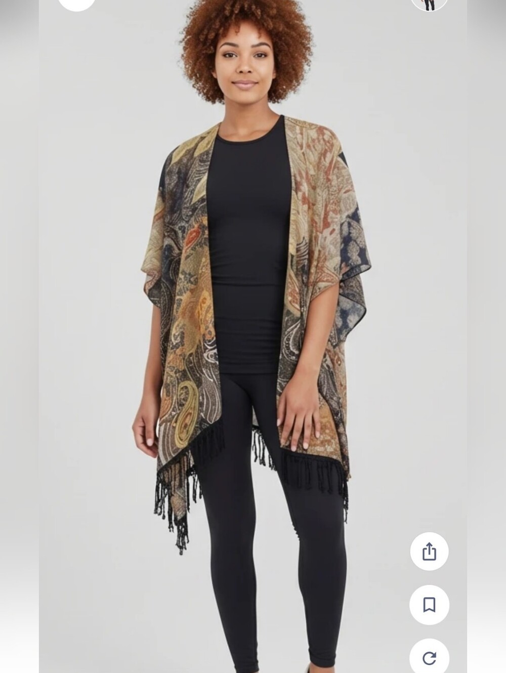 Paisley Colorful Semi Sheer Kimono/cover up OS